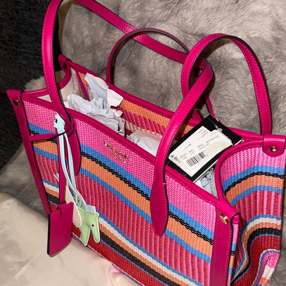 Kate Spade Vibrant Pink and Blue Tote - Picture 2 of 12